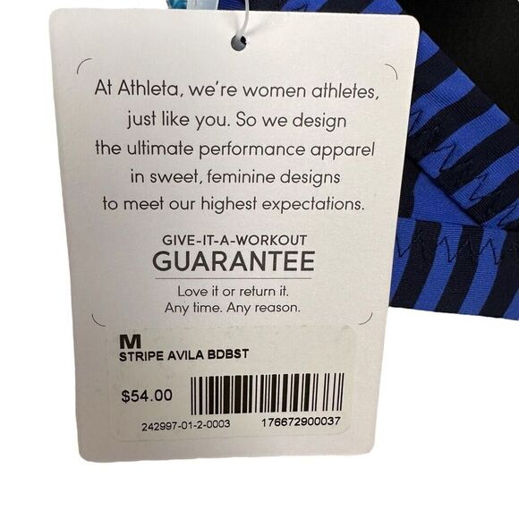 Athleta Stripe Avila Bandeau Bikini Top size Medium NEW - Picture 5 of 9